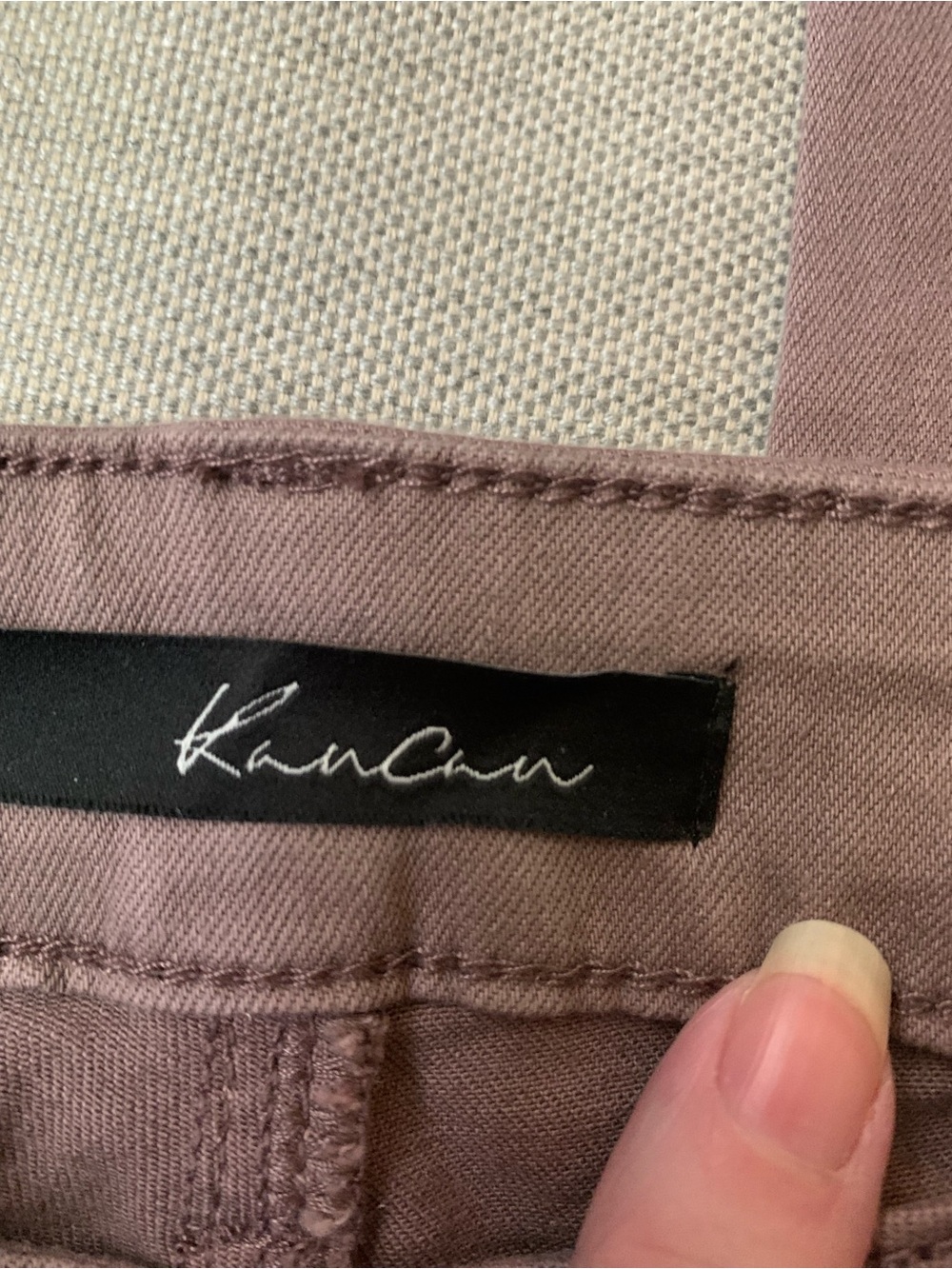 KanCan Mauve Brown Frayed Hem Jeans - Picture 3 of 5